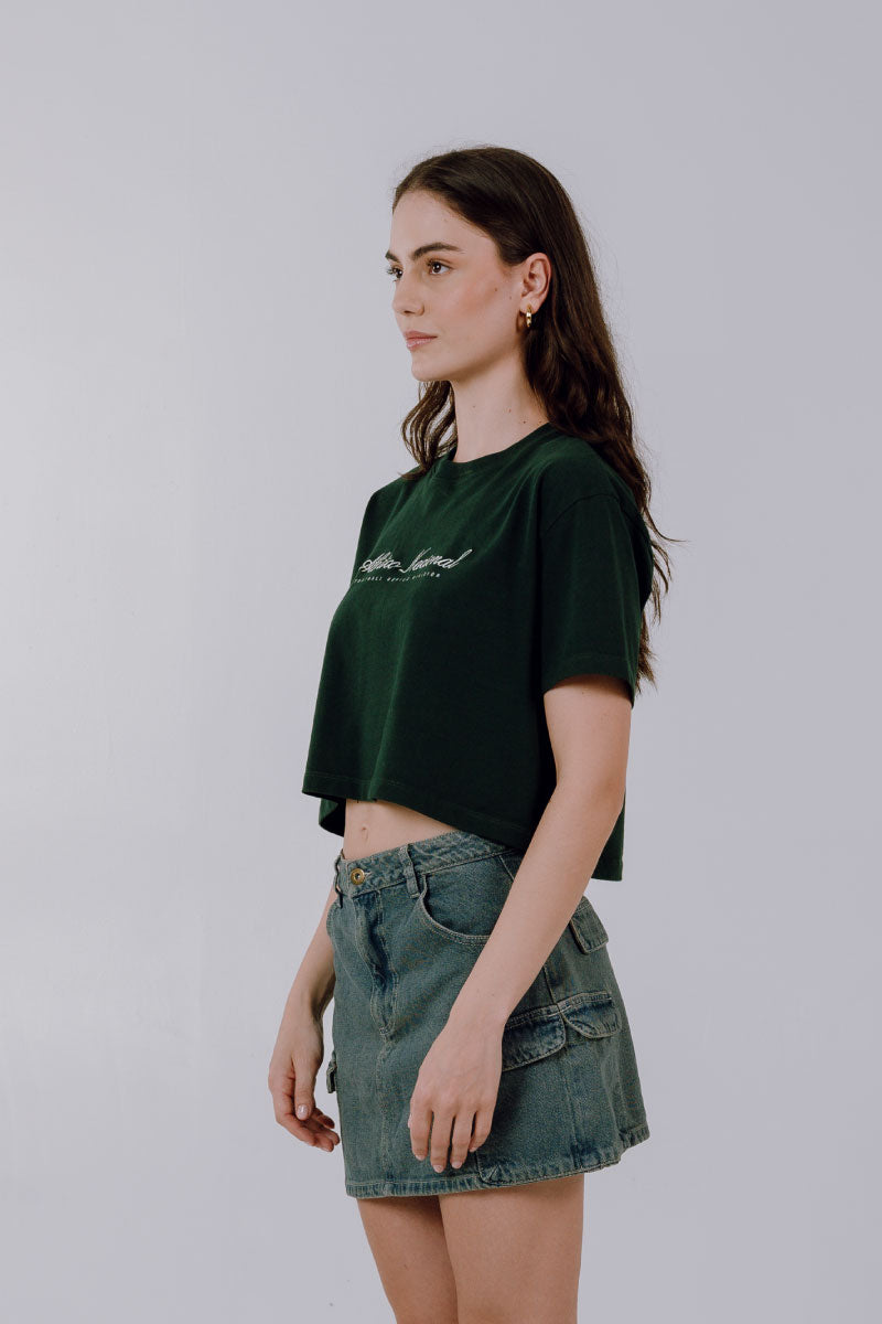 SLIM BOXY GREEN T-SHIRT