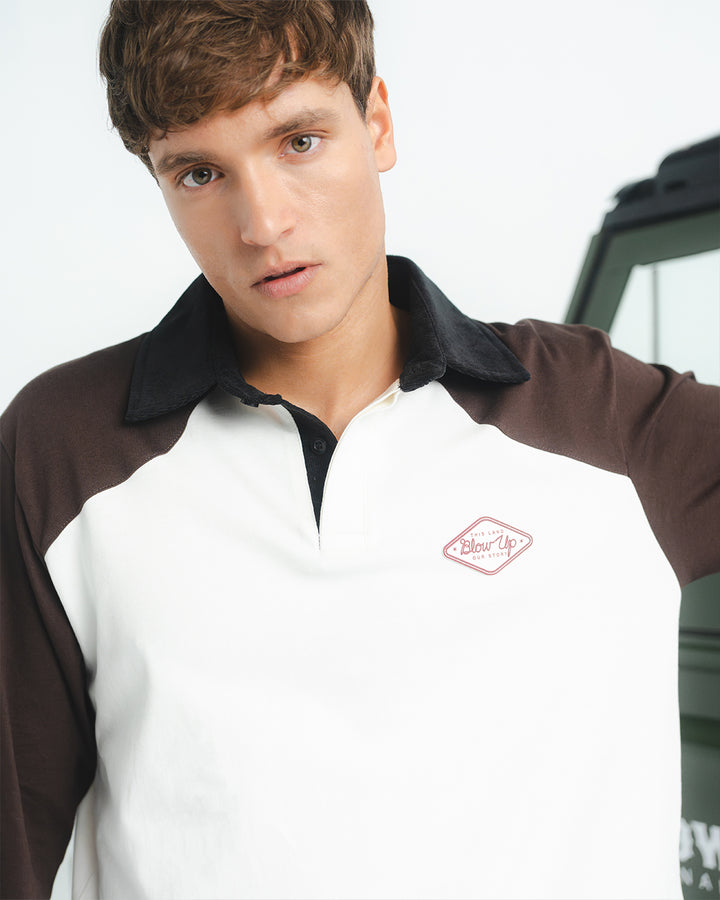 BADGE SAND CUT LONGSLEEVE POLO
