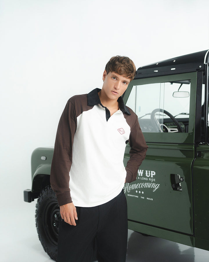 BADGE SAND CUT LONGSLEEVE POLO