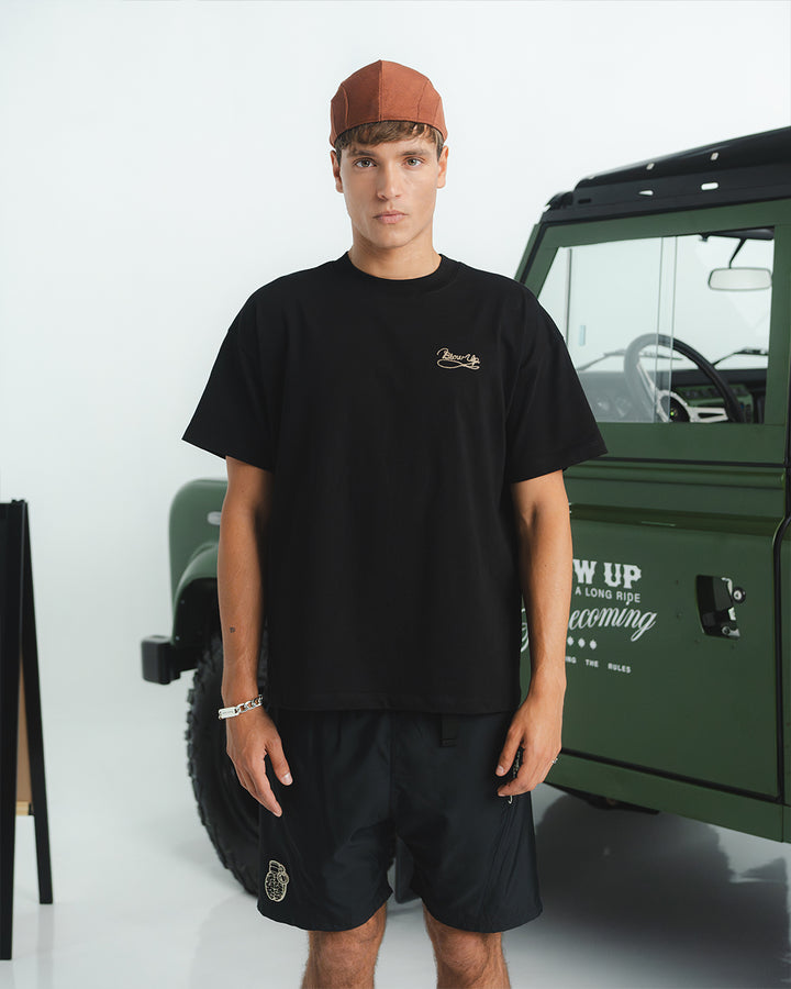 LASSO REGULAR FIT BLACK T-SHIRT