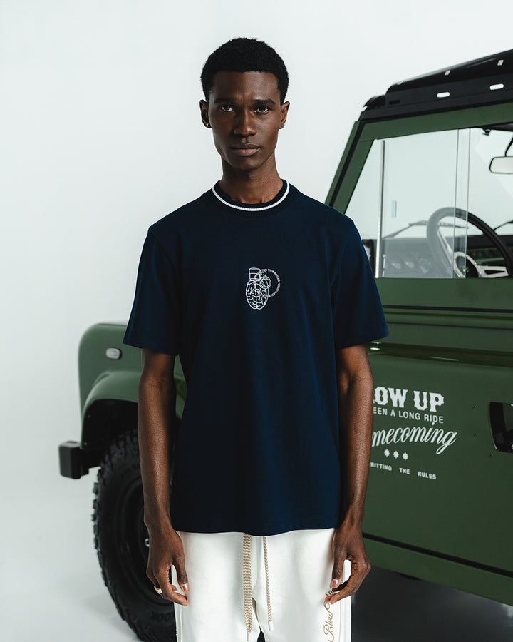 BIG GRANADE SLIM FIT BLUE T-SHIRT