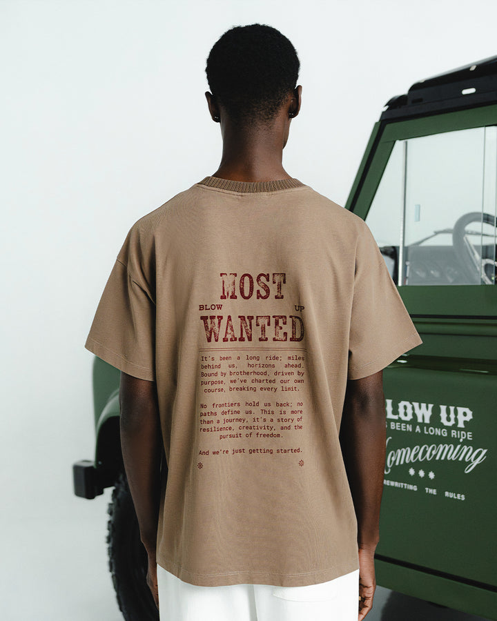 MOST WANTED REGULAR FIT CAMEL T-SHIRT