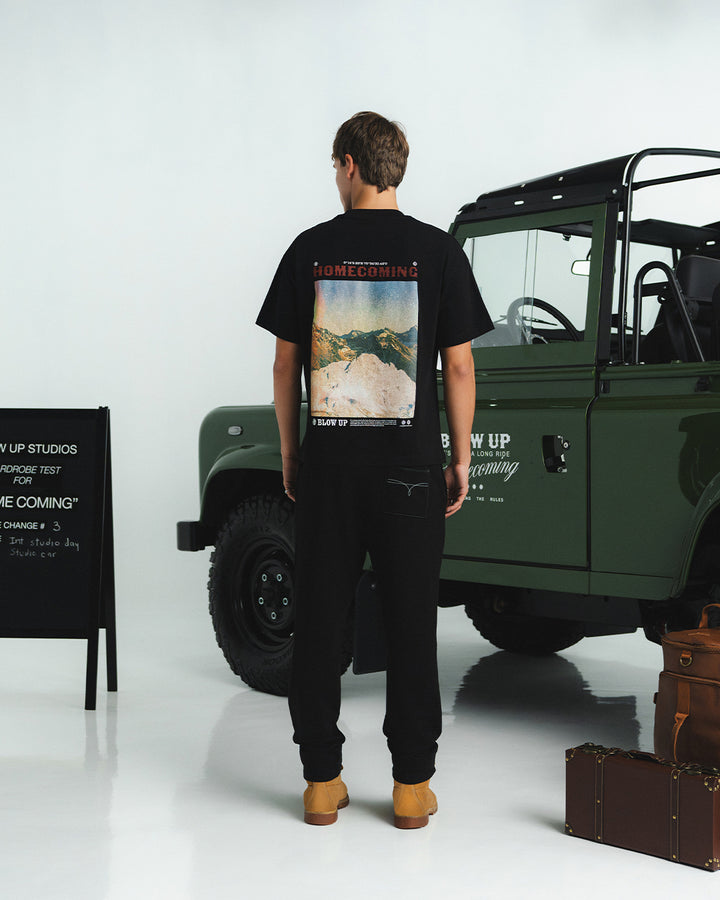 HIGH PEAKS REGULAR FIT BLACK  T-SHIRT
