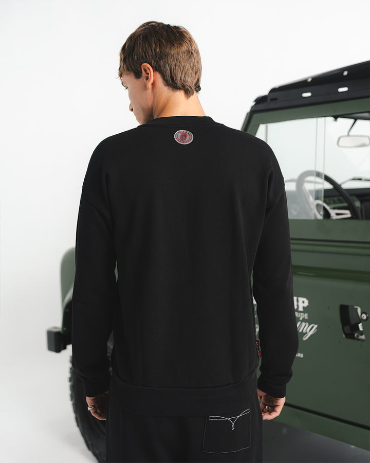 HOMECOMING BLACK CREWNECK SWEATER