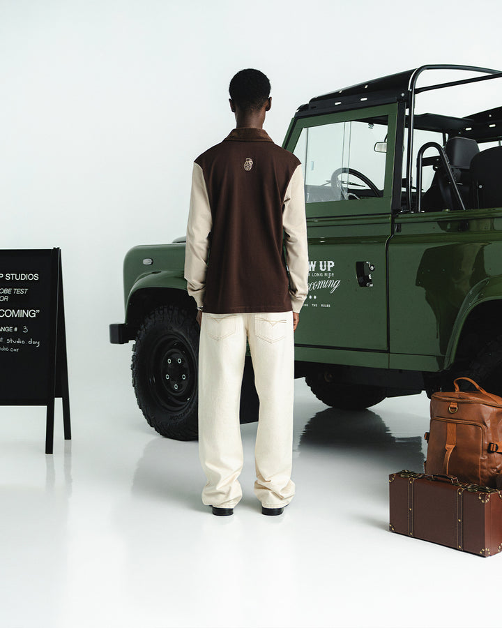 DESERT BROWN LONGSLEEVE POLO