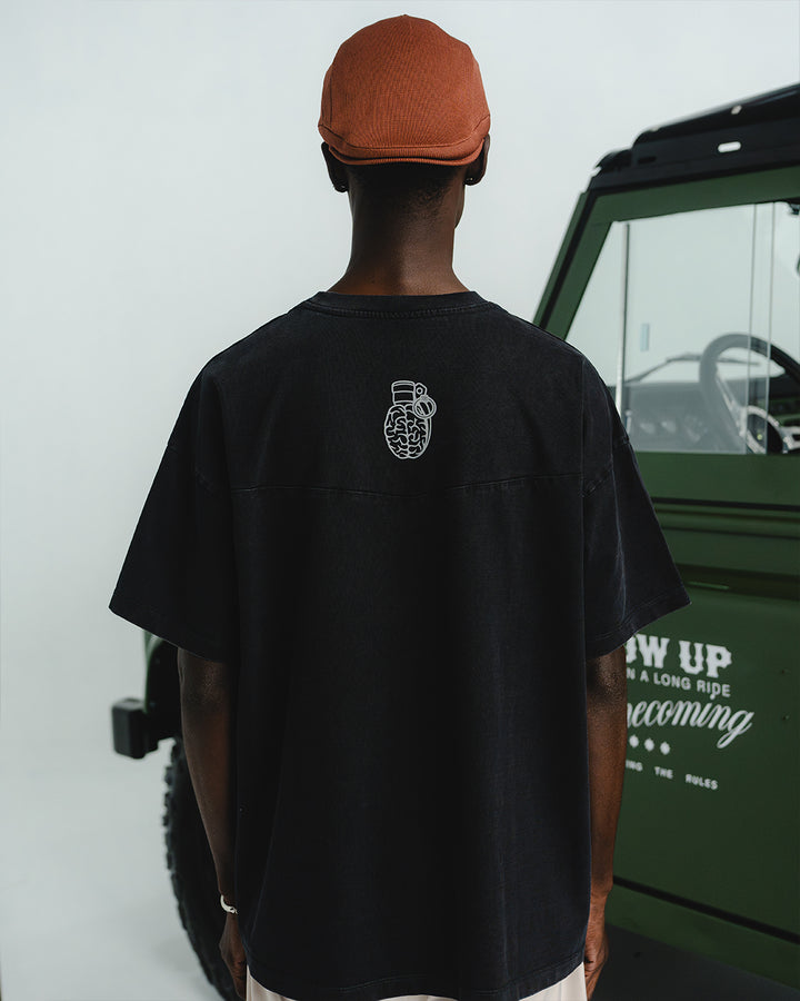 HOWDY REGULAR FIT BLACK T-SHIRT