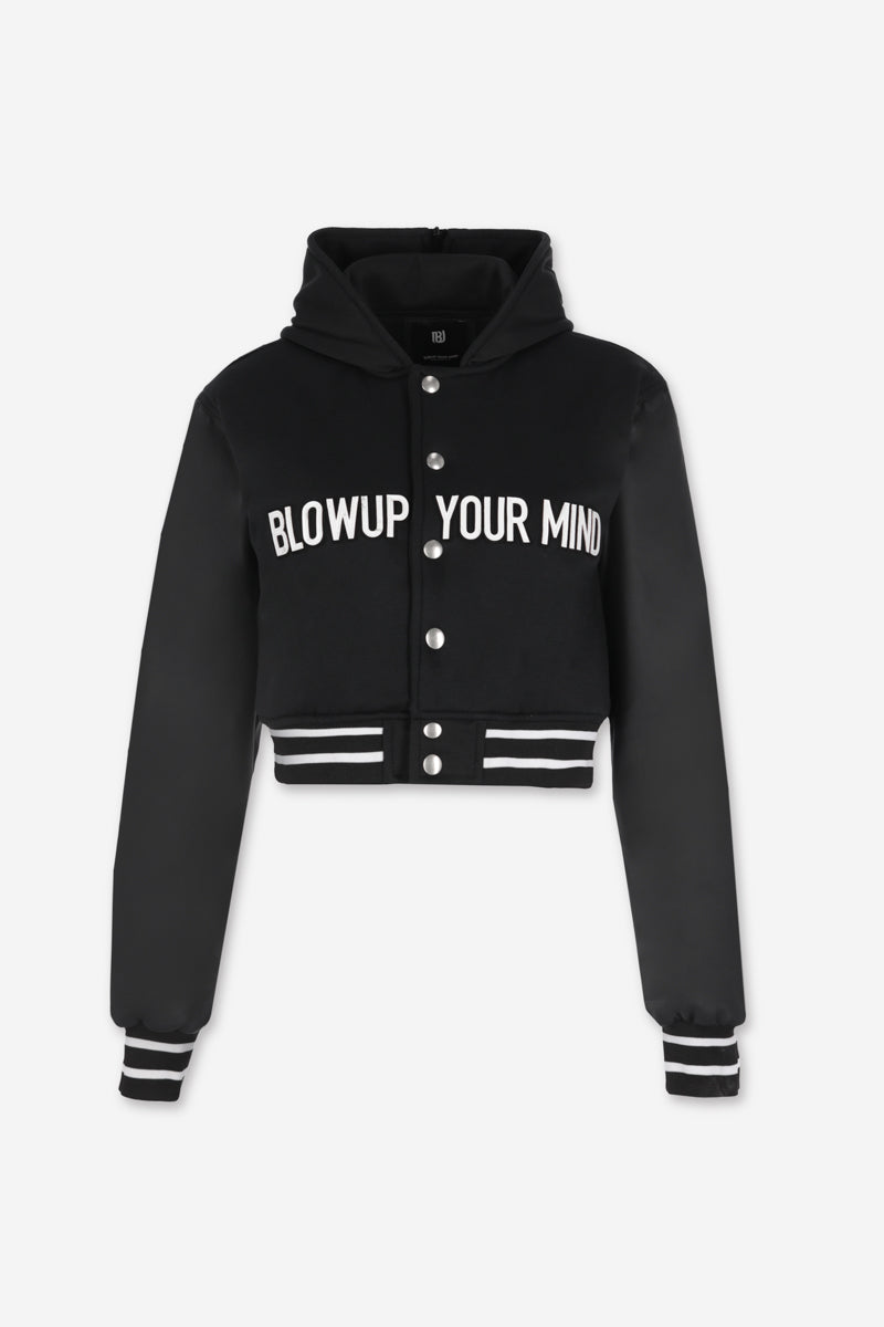 Short Black Varsity Jacket