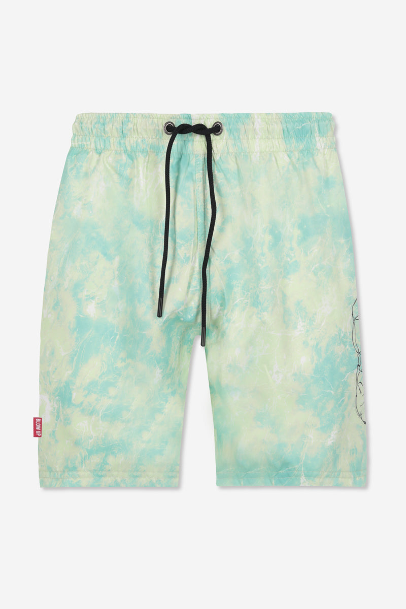 Marble Green Swim Short