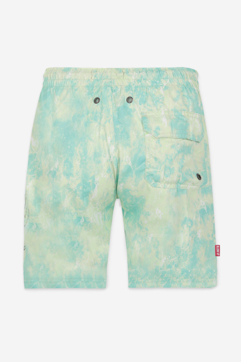 Marble Green Swim Short