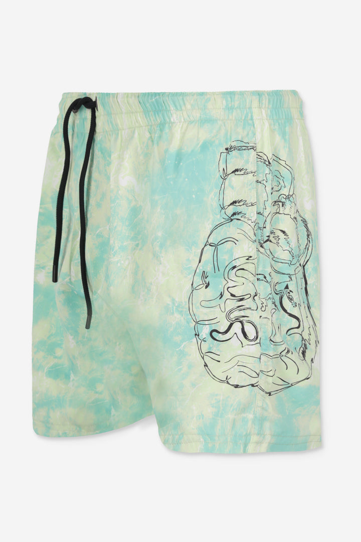 Marble Green Swim Short