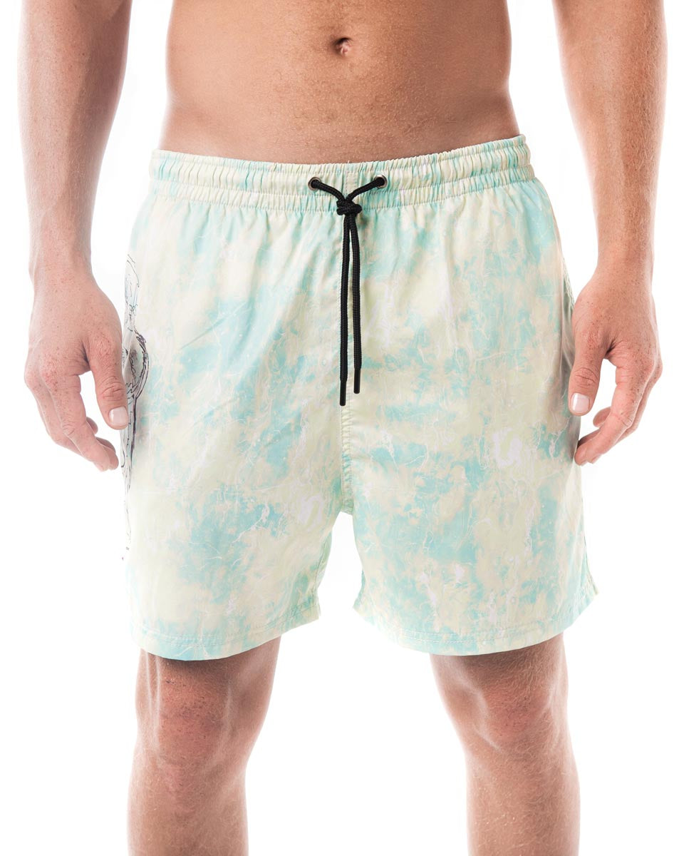 Marble Green Swim Short