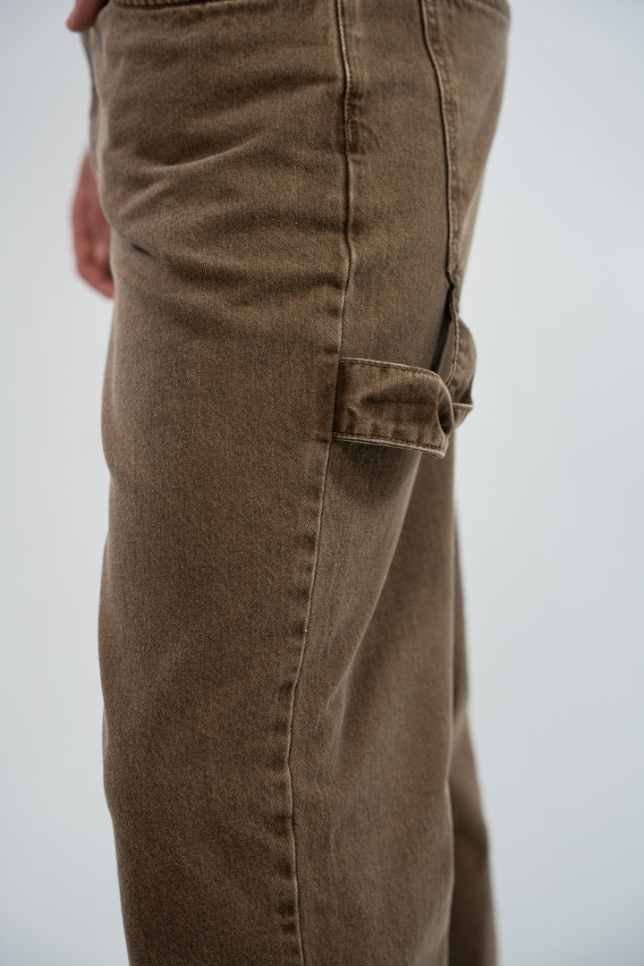 STRAIGHT FIT CAMEL CARPENTER JEAN