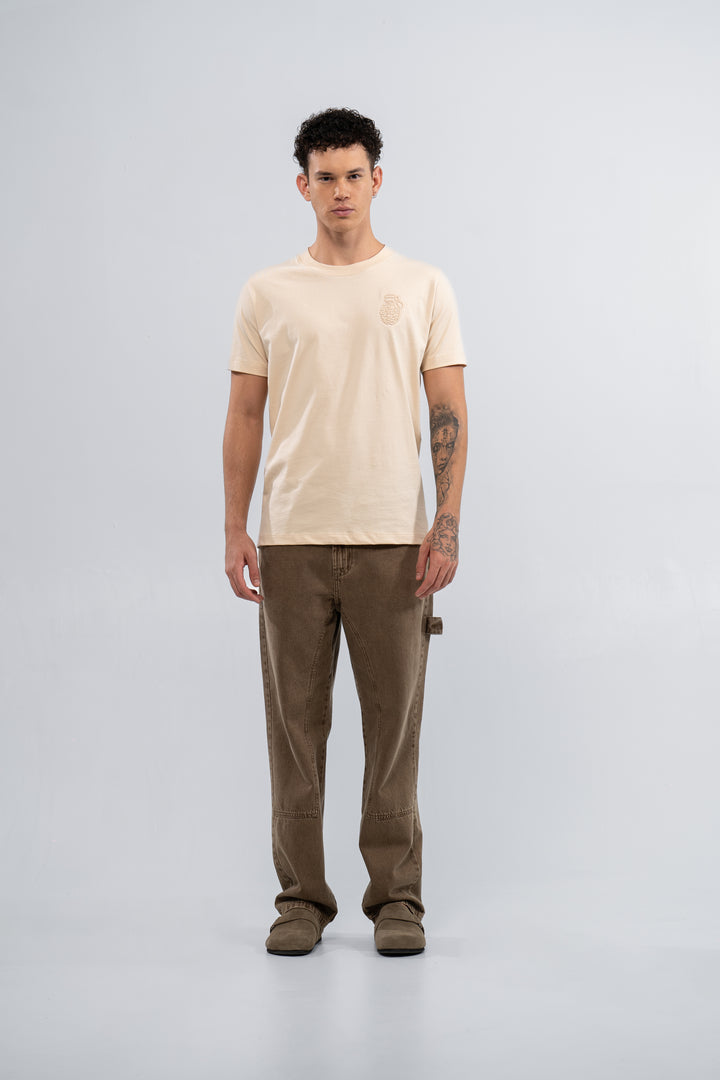 SLIM FIT IVORY T-SHIRT