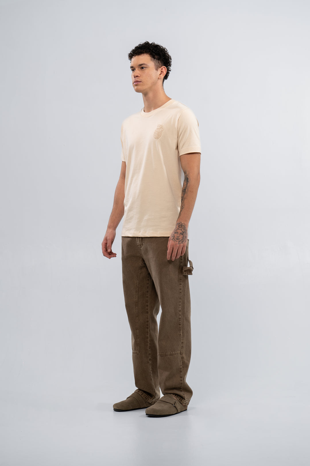 SLIM FIT IVORY T-SHIRT