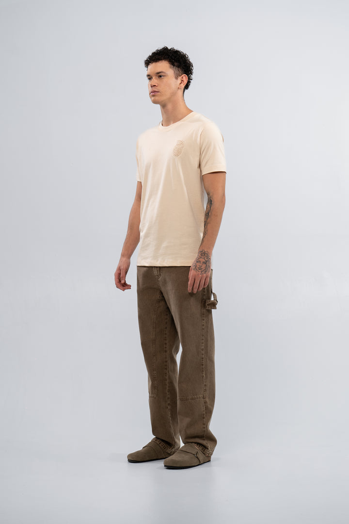 SLIM FIT IVORY T-SHIRT