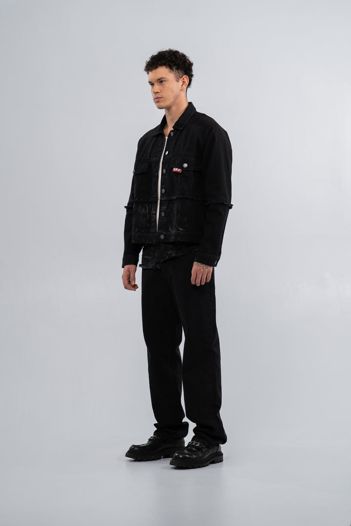 REGULAR FIT BLACK JACKET