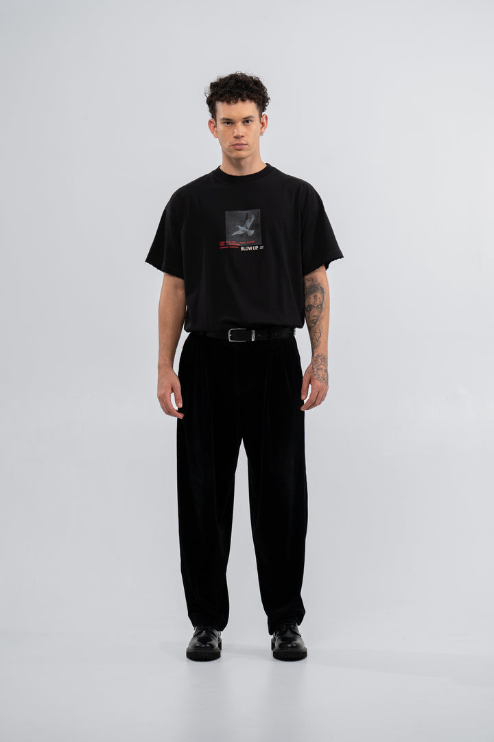 REGULAR FIT BLACK T-SHIRT