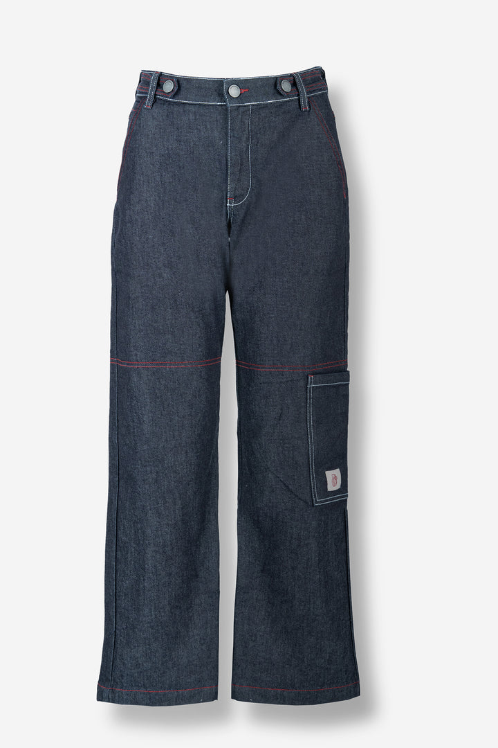 Straight Fit Denim Jeans Blue