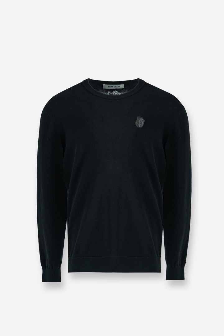 Knitted Texture Sweater black