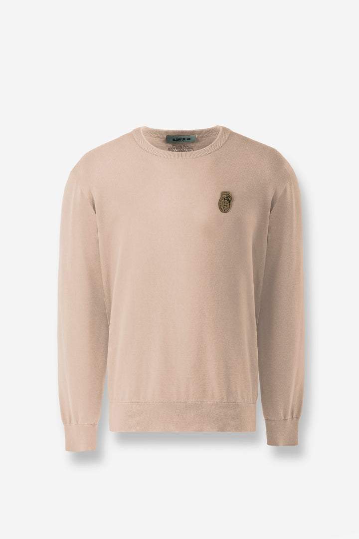 Knitted Sweater - Brown