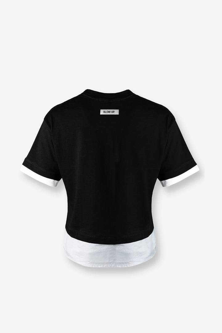 Short sleeve double t-shirt black
