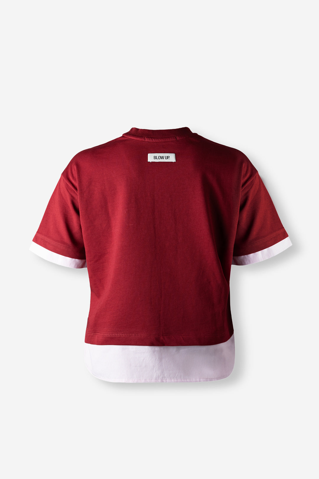Short sleeve double t-shirt red wine