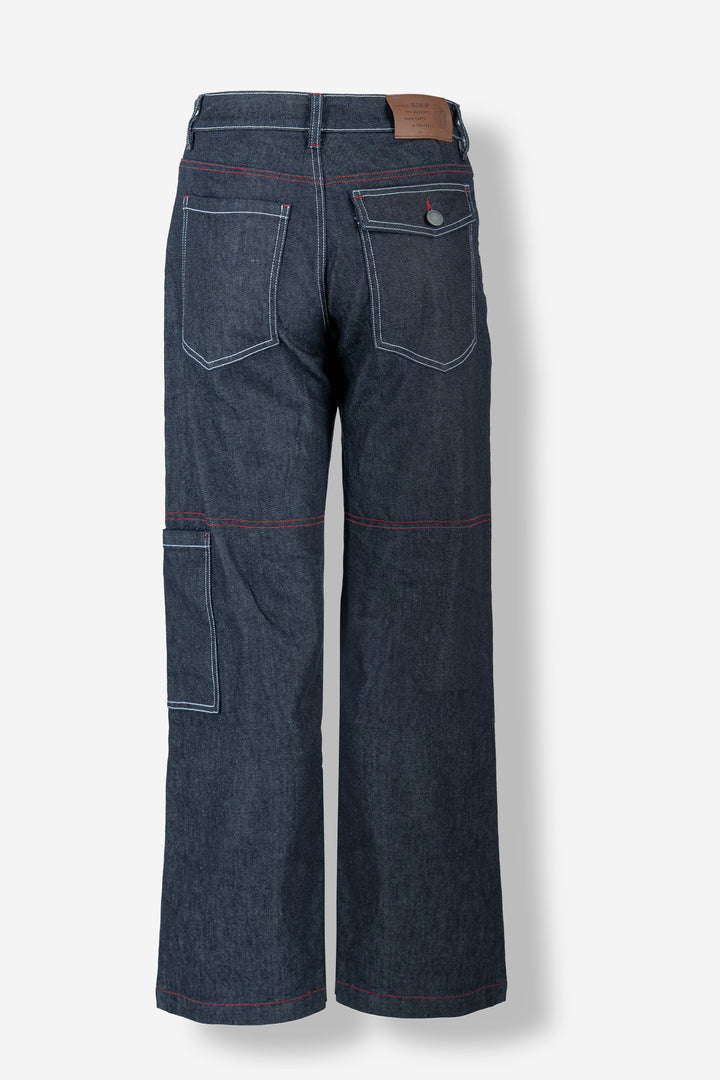 Straight Fit Denim Jeans Blue