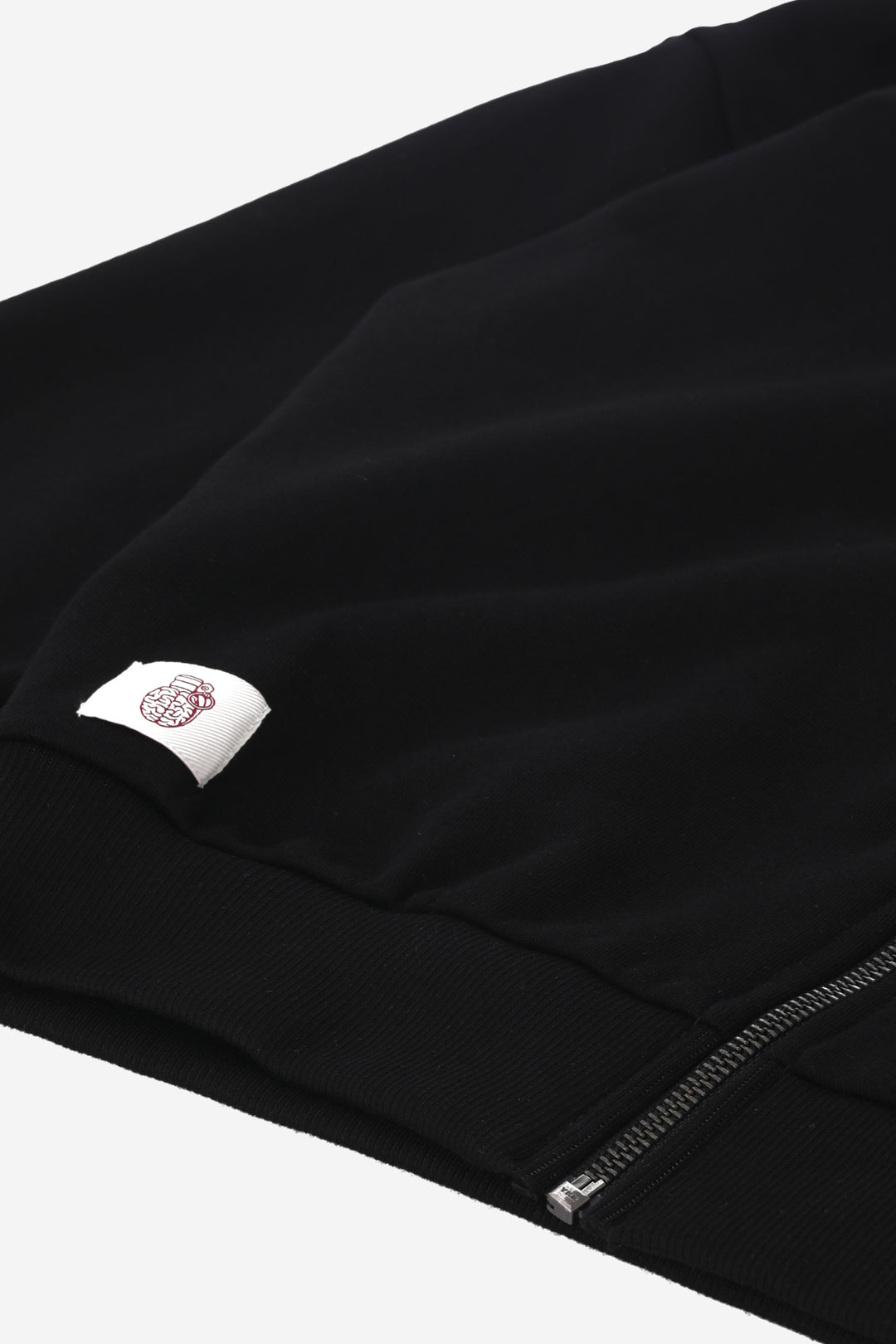 Cropped Zip Hoodie Black