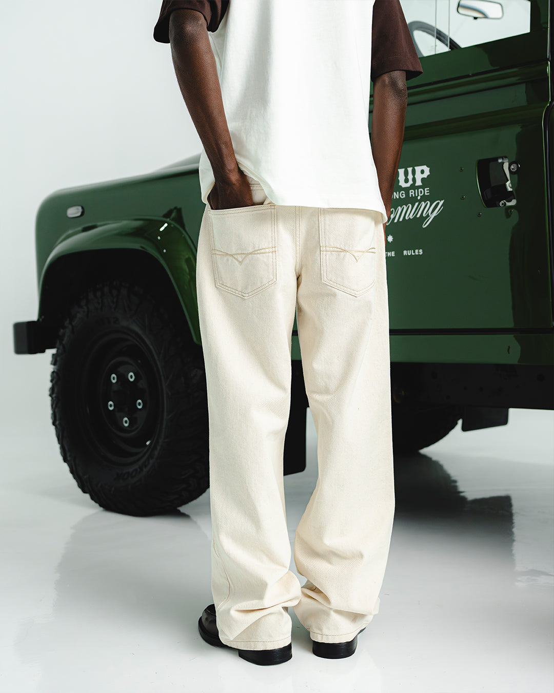 LASSO REGULAR FIT IVORY JEAN