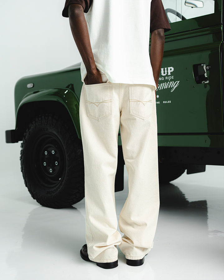LASSO REGULAR FIT IVORY JEAN