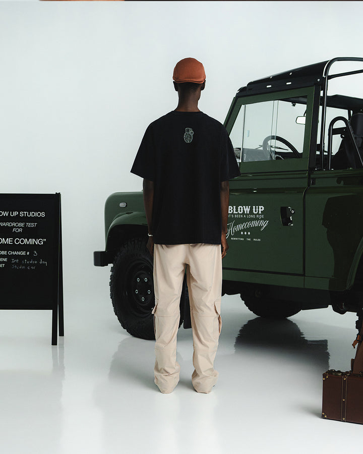 WESTERN OATMEAL WIDE CARGO PANTS