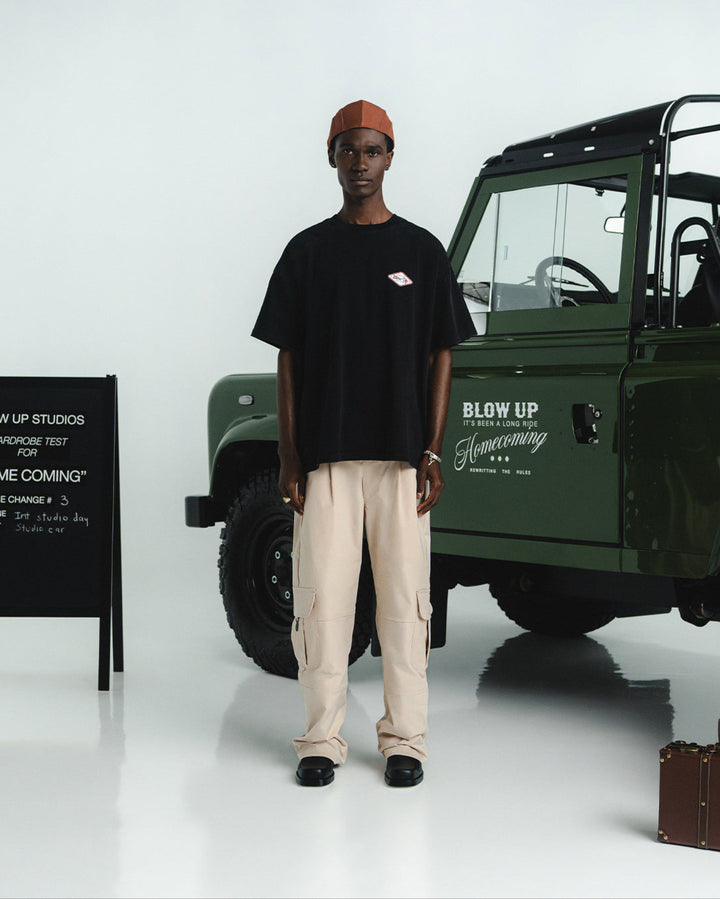 WESTERN OATMEAL WIDE CARGO PANTS