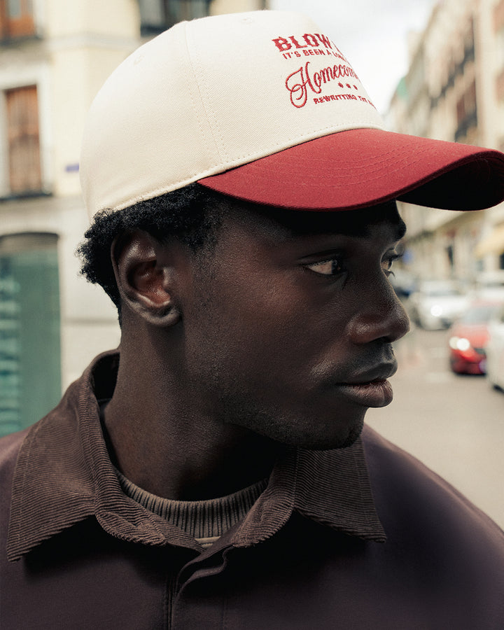LONG RIDE IVORY RED CAP