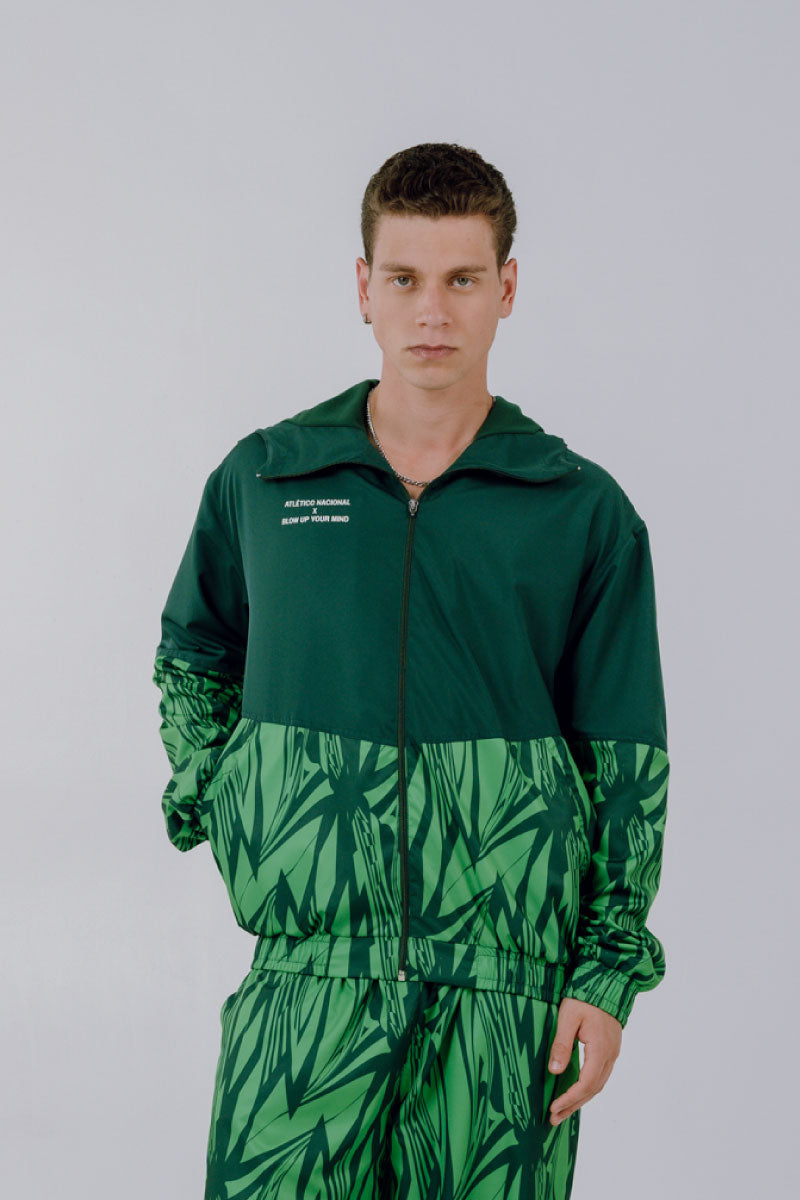 GREEN WINDBREAKER JACKET