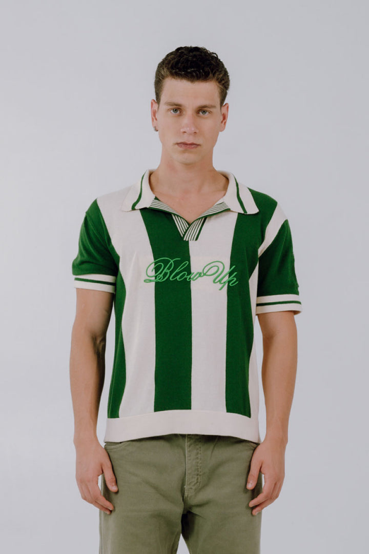 REGULAR FIT GREEN PIQUE POLO