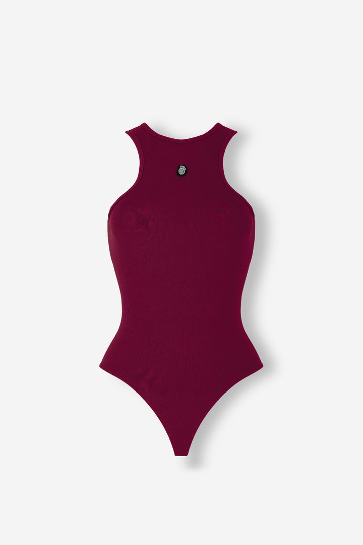 Sleeveless Bodysuit Red Wine