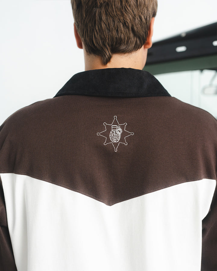BADGE SAND CUT LONGSLEEVE POLO