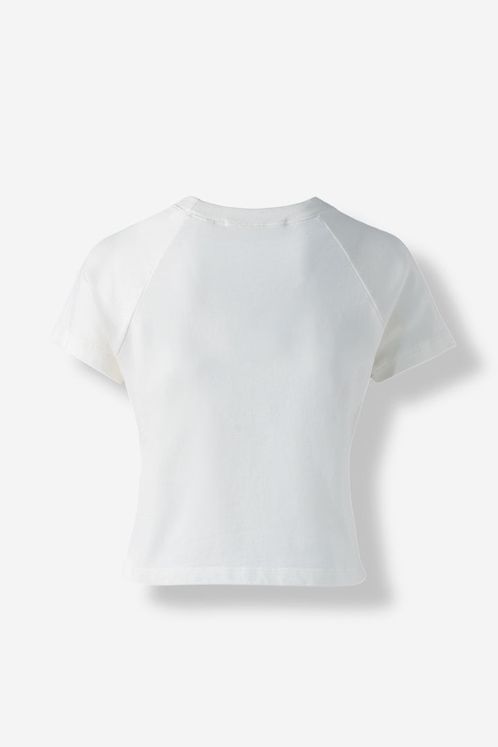 Short sleeve ivory top