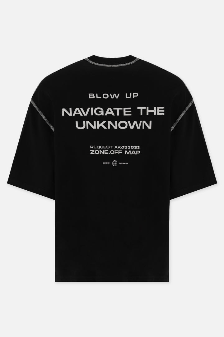 UNCHARTED BLACK REGULAR T-SHIRT