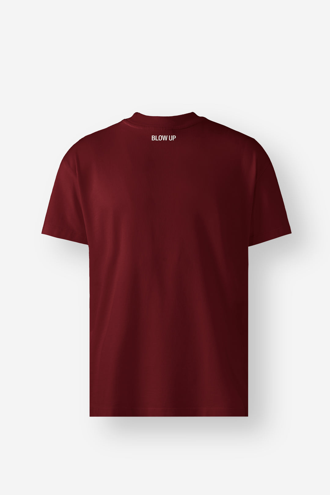 Loose fit t-shirt red wine in cotton