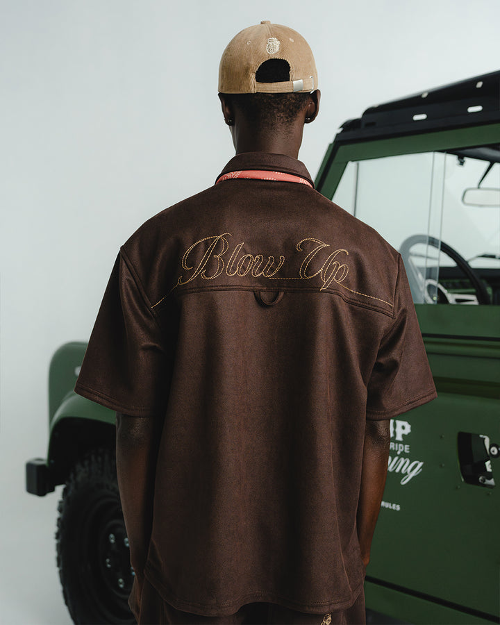 WESTERN BROWN OVERSIZED SHIRT