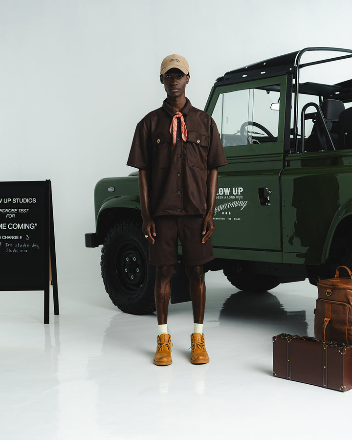 DESERT BROWN KNEE SHORTS