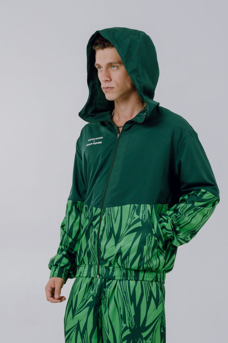 GREEN WINDBREAKER JACKET