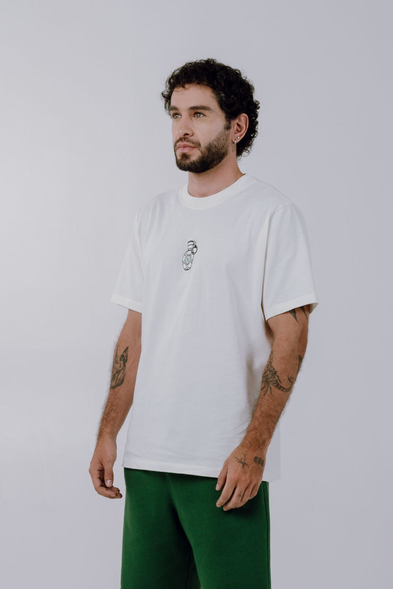 SLIM FIT IVORY  T-SHIRT