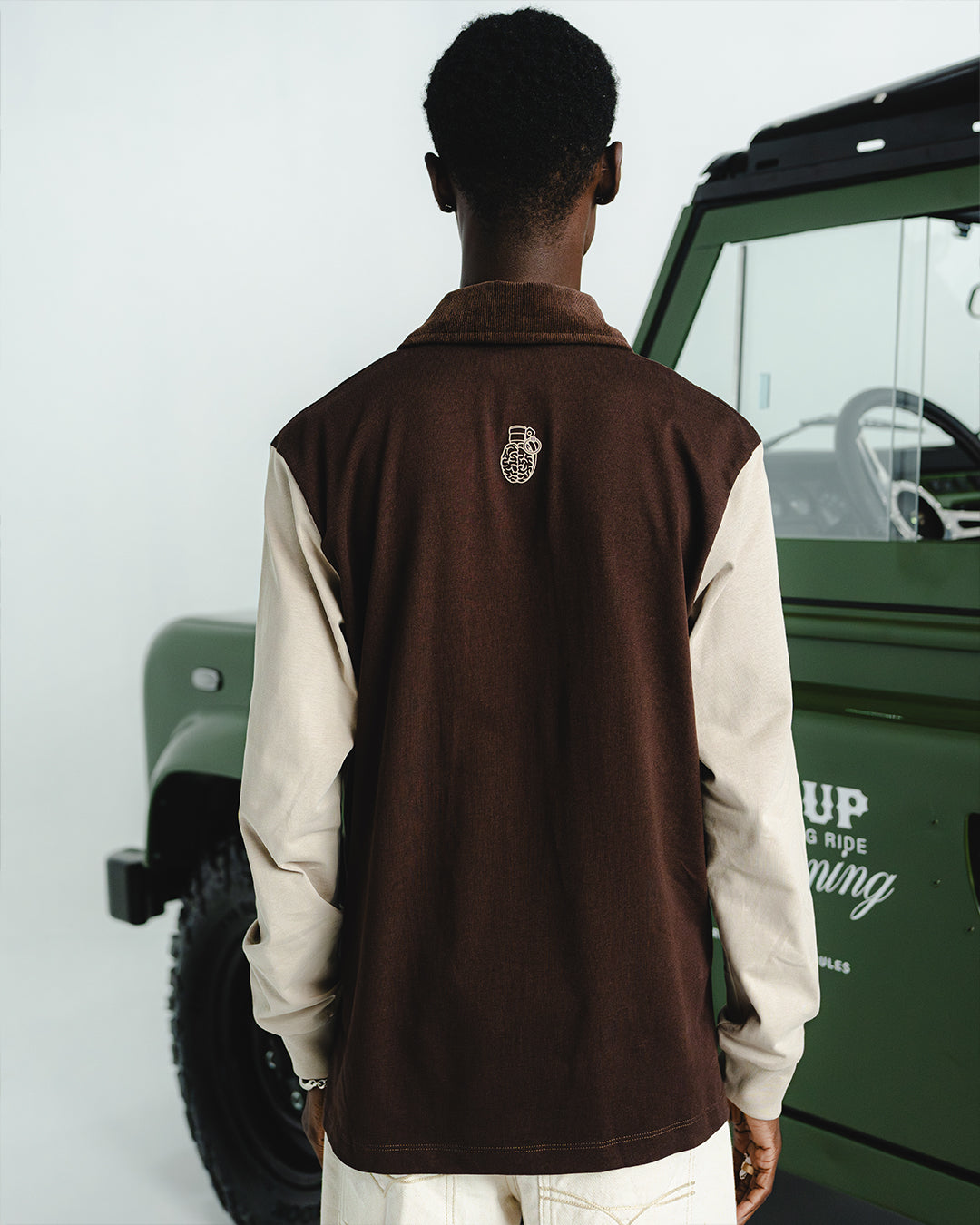 DESERT BROWN LONGSLEEVE POLO