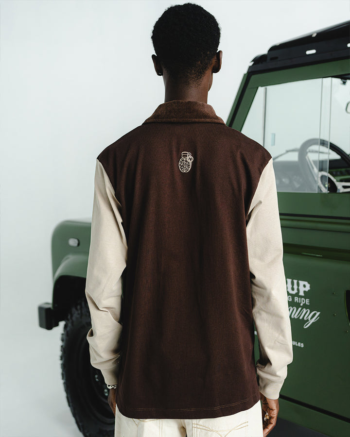 DESERT BROWN LONGSLEEVE POLO