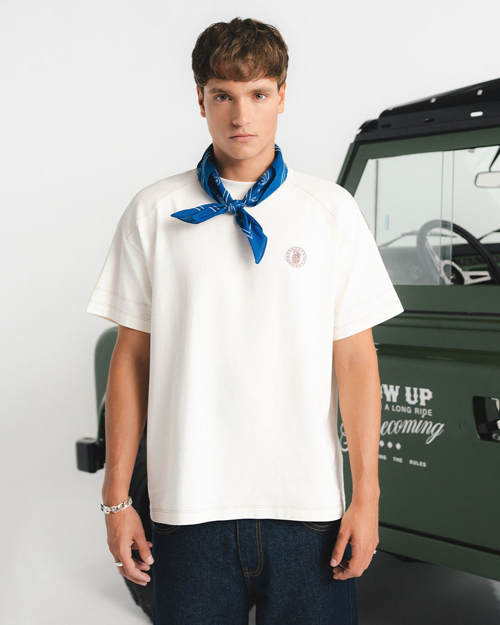 HOWDY REGULAR FIT IVORY T-SHIRT