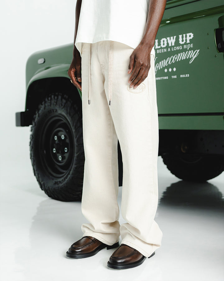 LASSO REGULAR FIT IVORY JEAN