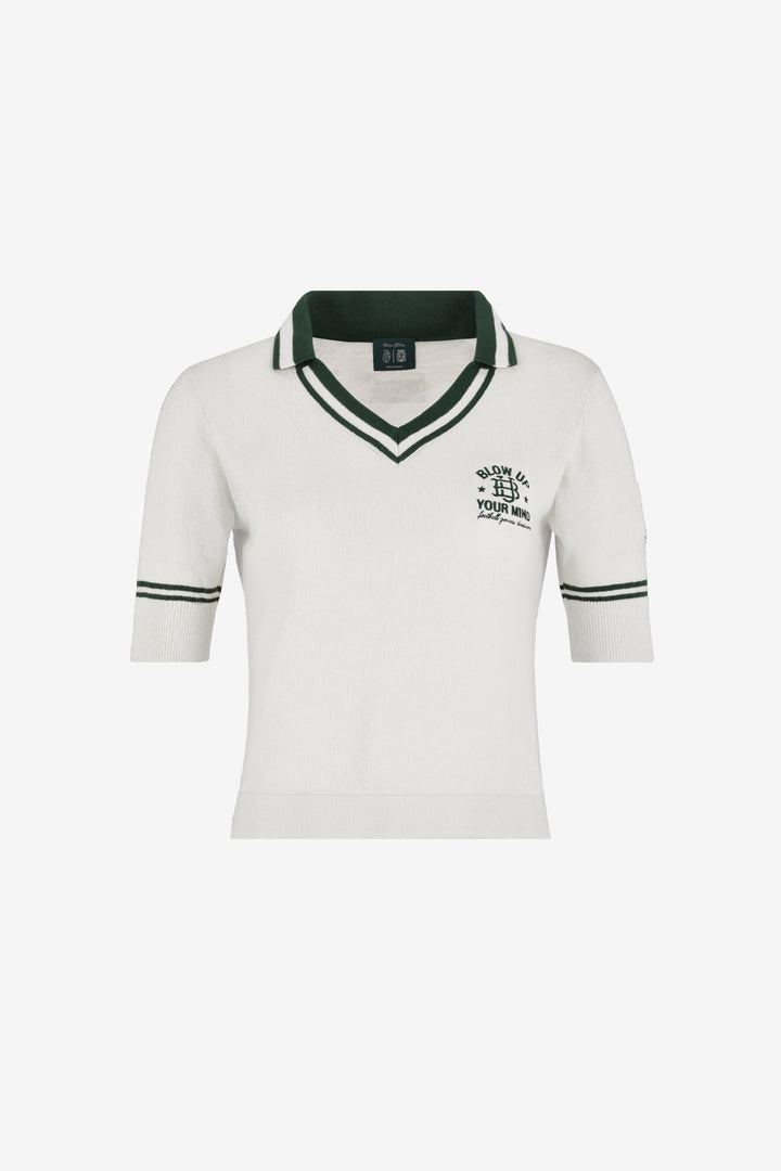 SLIM  FIT  IVORY  KNIT POLO