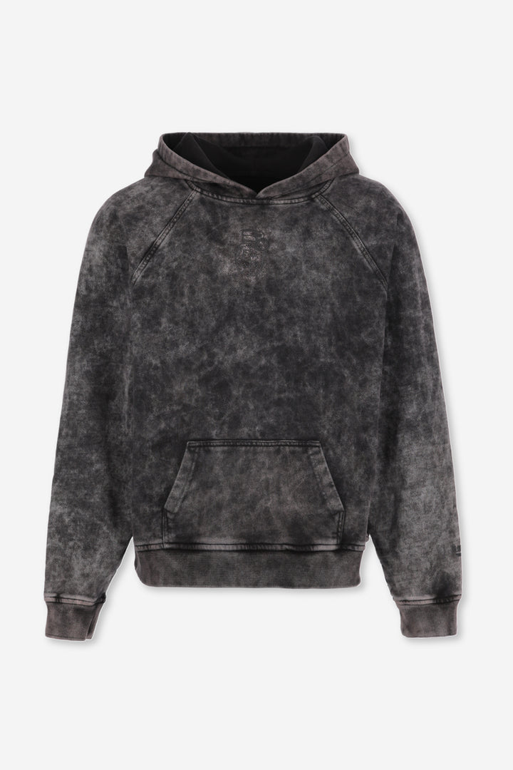 BLACK WASHED HOODIE